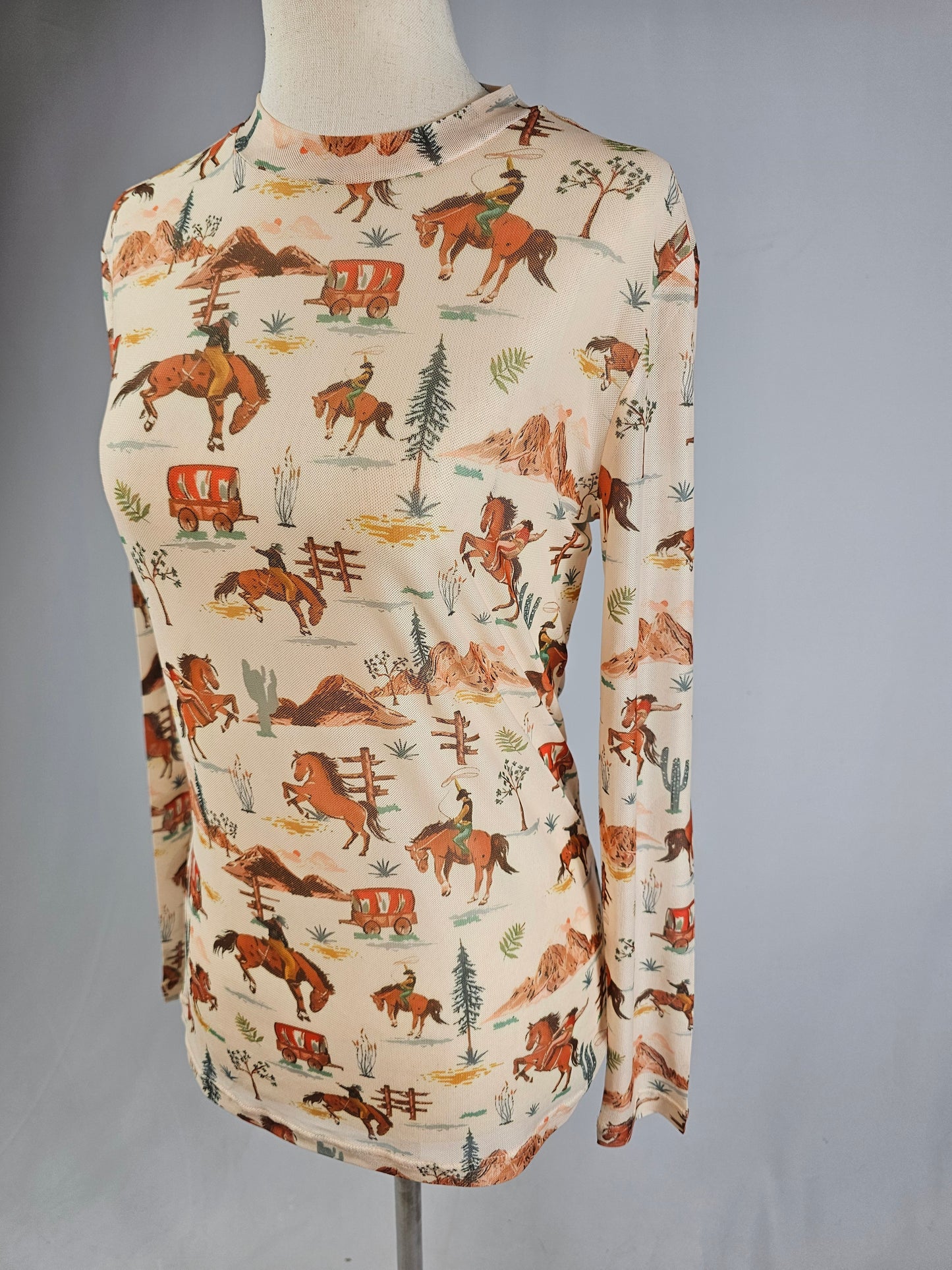MK720 Urban Cowboy Mesh Top