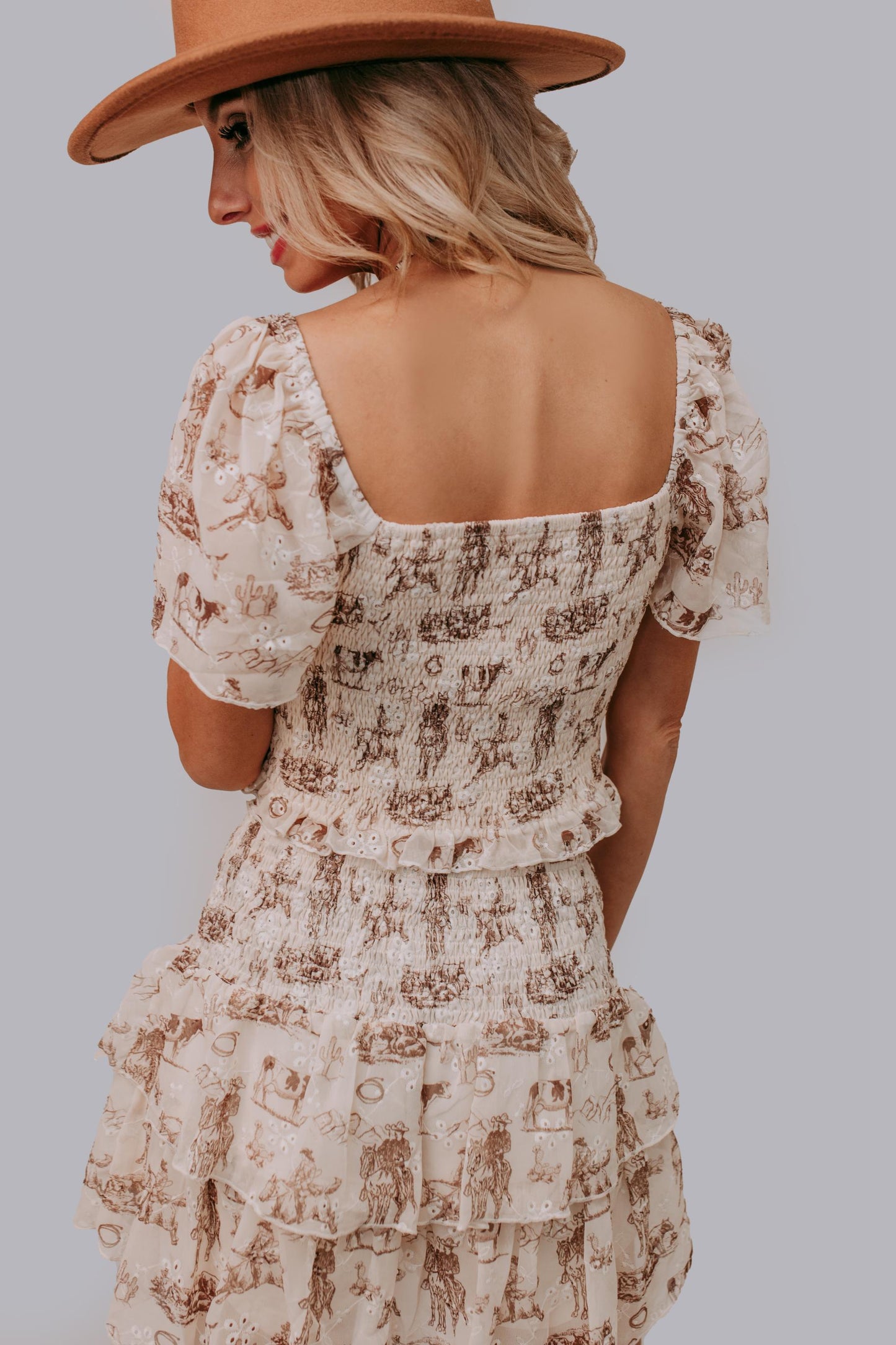 MK647 Western Scene 2 Piece Skort Set