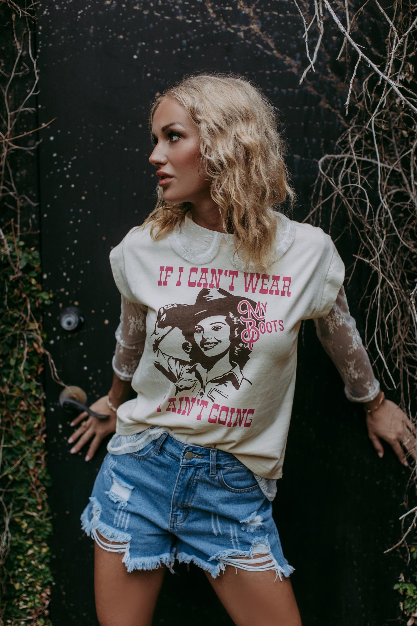 MK724 Country Girl Cap Sleeve Tee