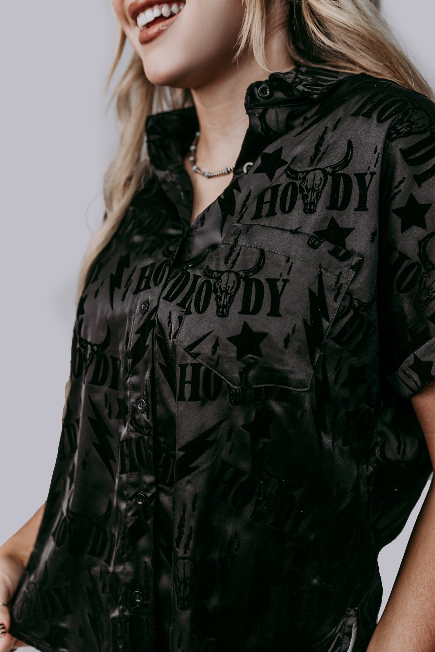 TZ80 3D Thunder roll button down shirt