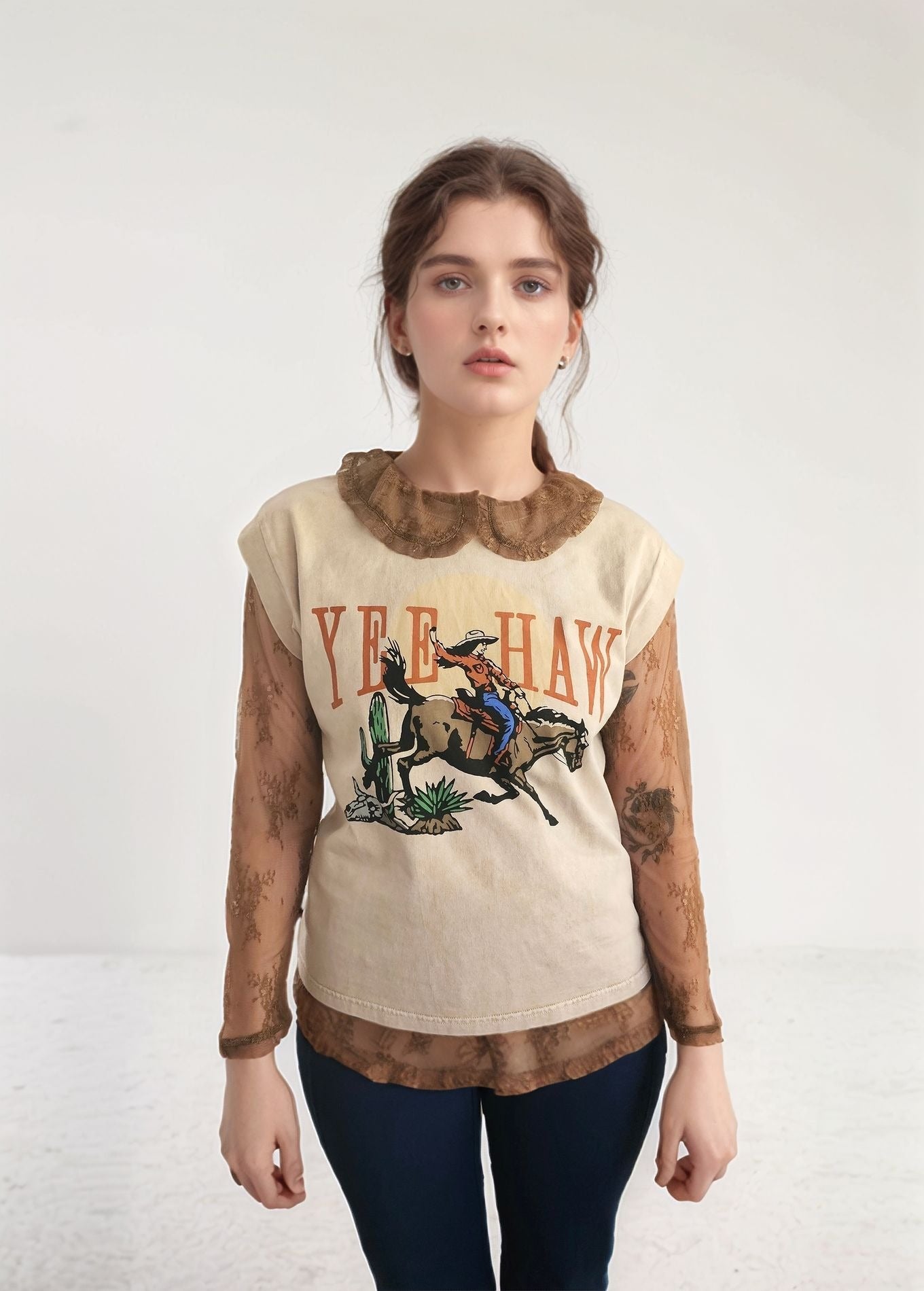 MK710 Yew Haw Cap Sleeve Tee