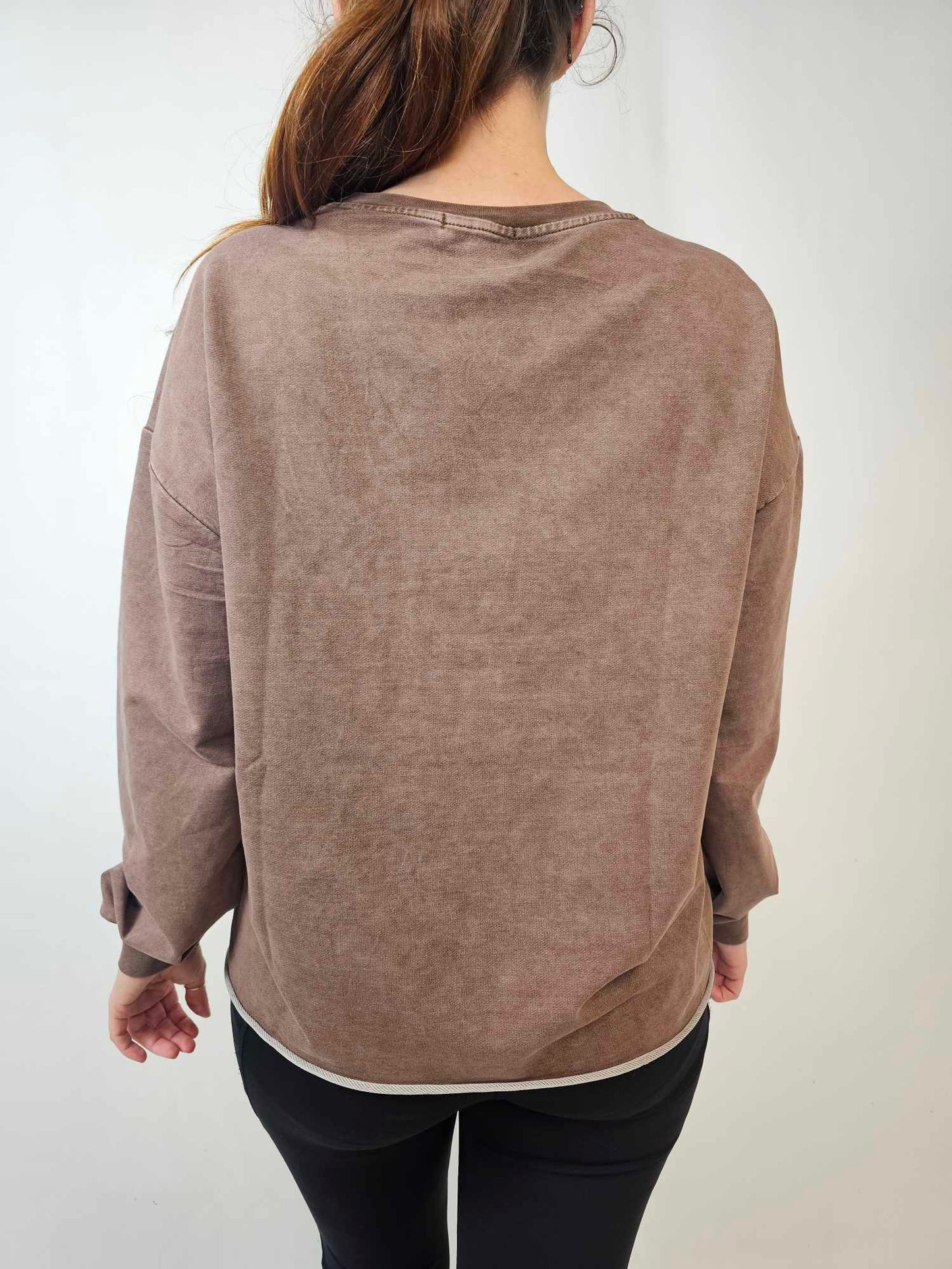 MK584 Long Sleeve Sweatshirt -Rust Brown