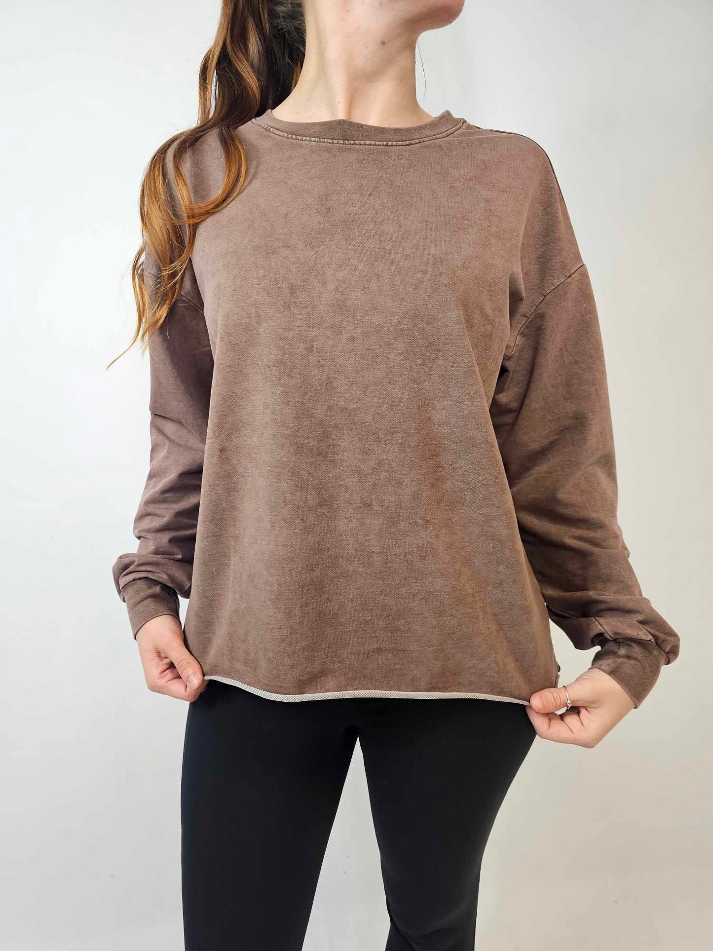 MK584 Long Sleeve Sweatshirt -Rust Brown