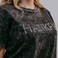 MK480 Thankful Acid Washed SL Tee - Charcoal