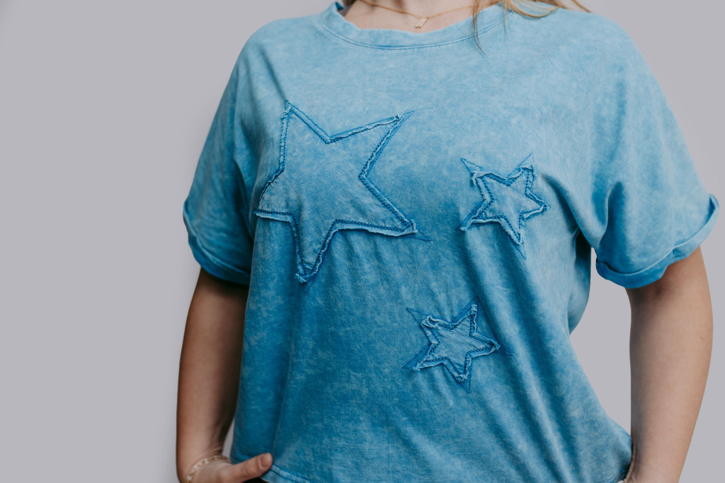 MK407 Star SS Acid Washed Tee