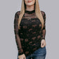 MK531 Western Animal Print 3D Mesh Top