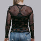 MK531 Western Animal Print 3D Mesh Top