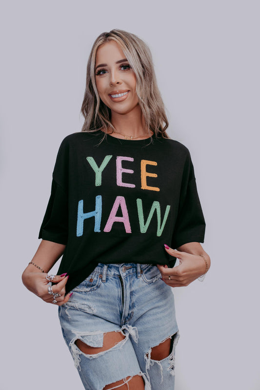 MK442 Yee Haw crop Tee