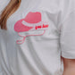 MK333 Cowgirl Hat Embroidery Tee - White