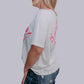 MK333 Cowgirl Hat Embroidery Tee - White