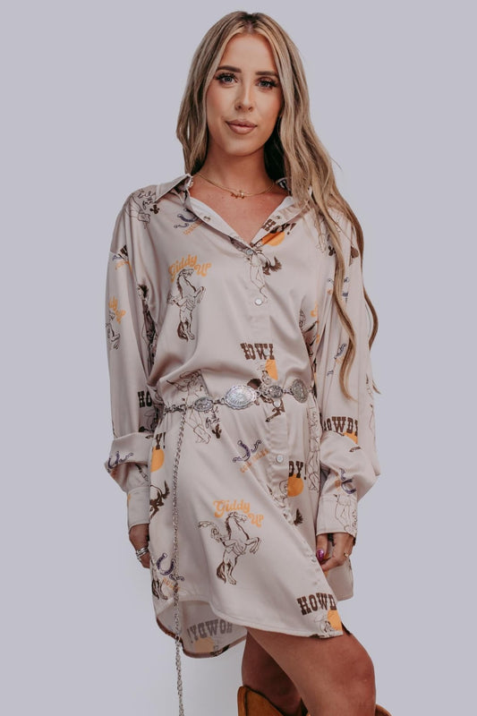 MK600 Wild & Free Shirt Dress PLUS