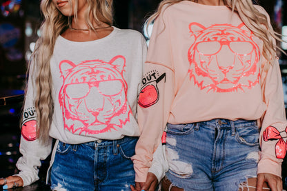 MK472 Chill out tiger Sweatshirt - Pink