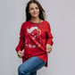 MK582 Gold Foil Santa LS Slit Side Sweatshirt