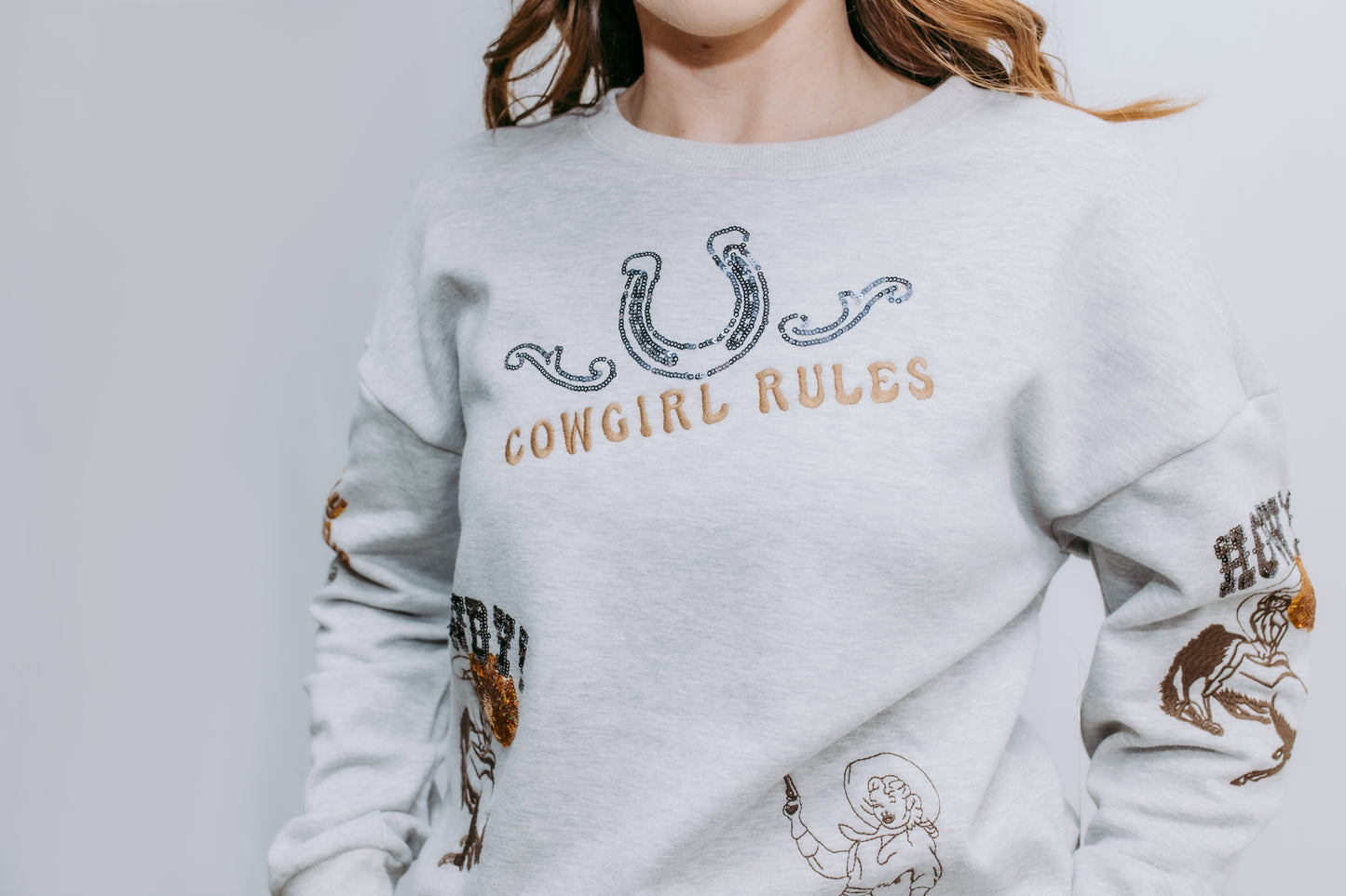 MK585 Cowgirl Rules Sweatshirt