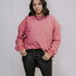 MK159 Basic Acid Washed Sweatshirt - Pink