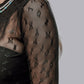 MK570A 3D Letters Lace Top
