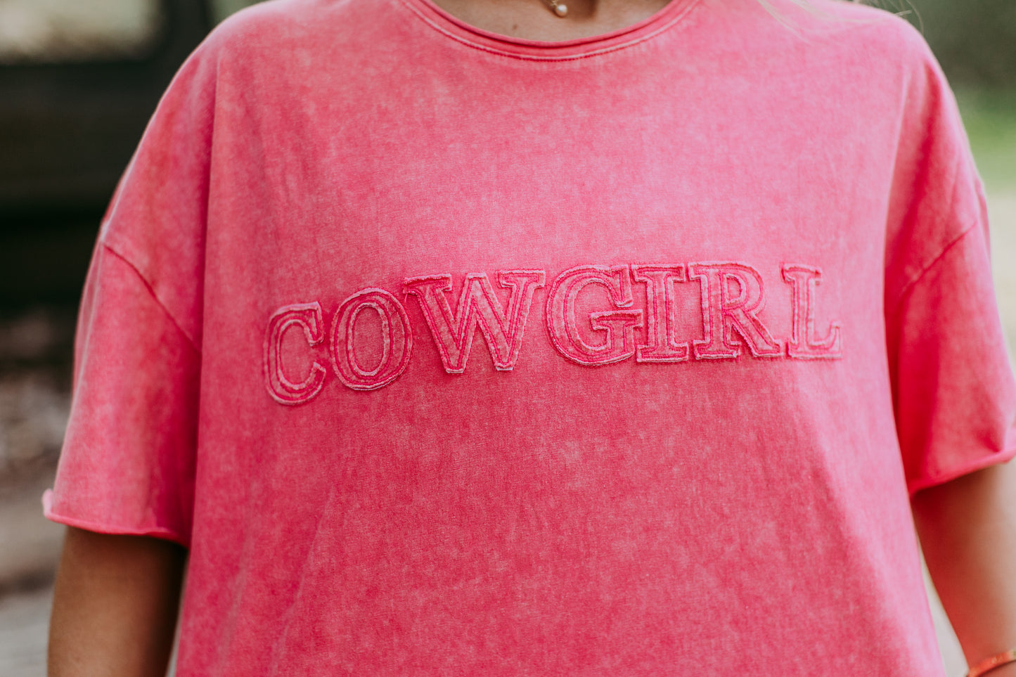 MK490 Cowgirl Acid Washed SL Tee