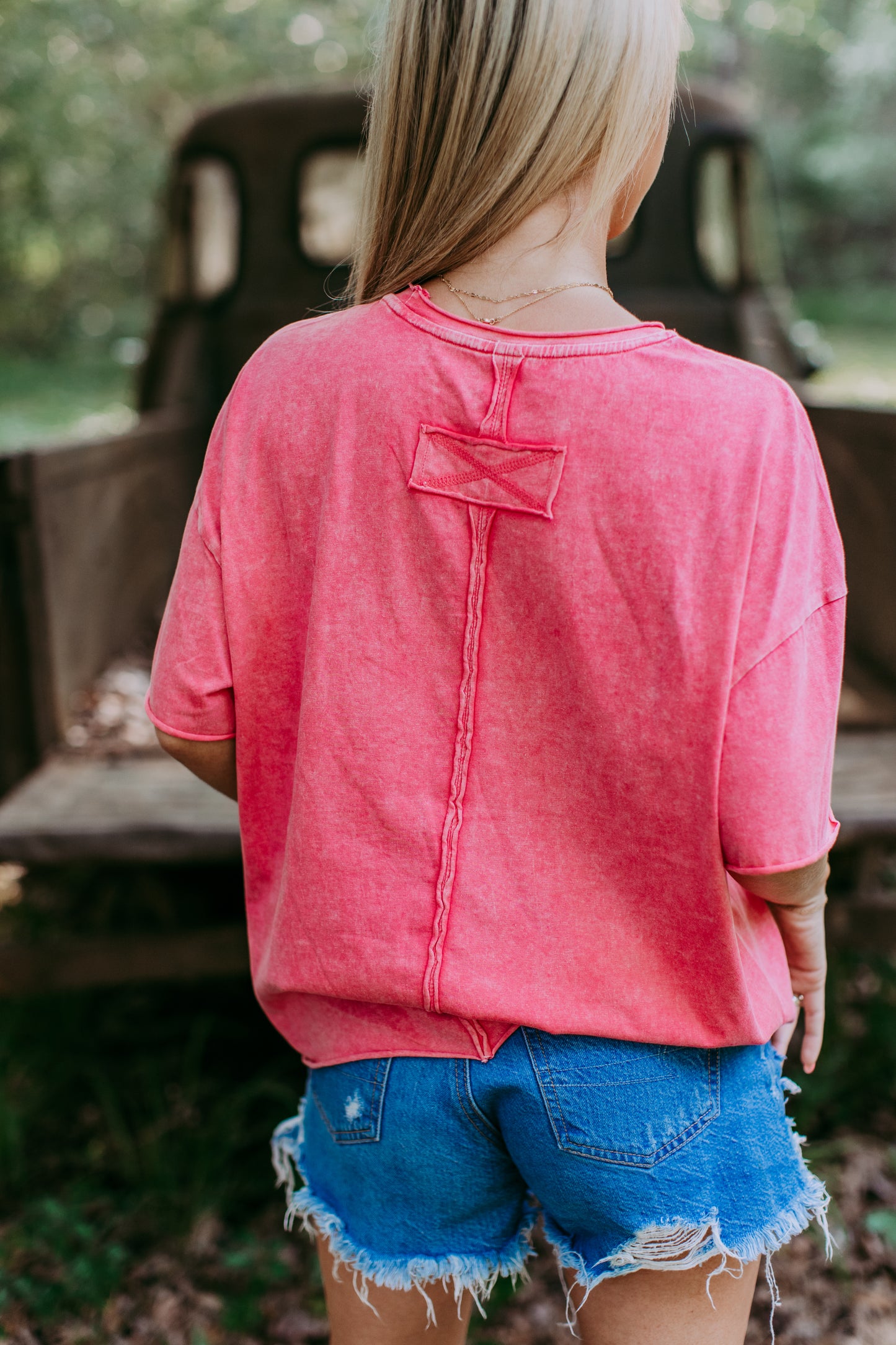 MK490 Cowgirl Acid Washed SL Tee