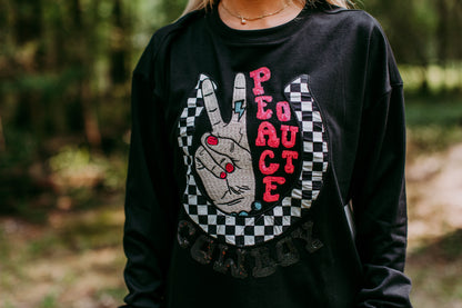 MK508 Peace Out Cowboy LS Tee -PLUS