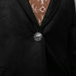 MK722 Faux Leather Blazer