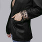 MK722 Faux Leather Blazer