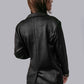 MK722 Faux Leather Blazer