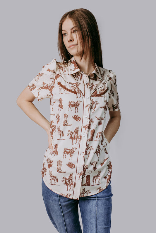 MK721 Cowboys & Indians Botton Down Shirt