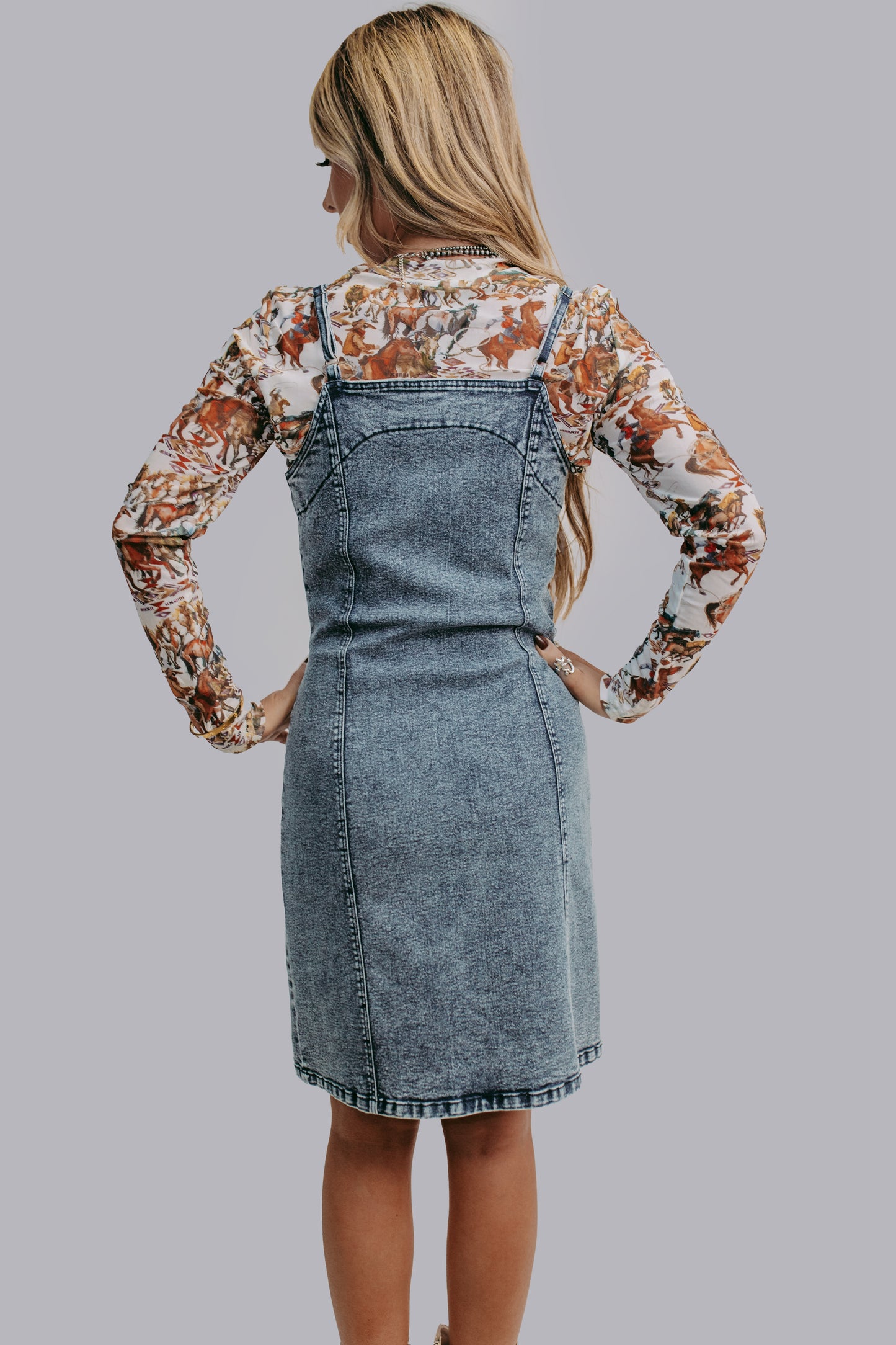 MK602 Denim Button Down Dress PLUS