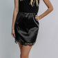 MK645 Satin Lace Skort