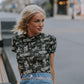 MK702 Puff Short Sleeve Western Scene Mesh