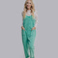 MK470 Acid Washed Jumpsuit - Turquoise