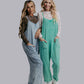 MK470 Acid Washed Jumpsuit - Turquoise