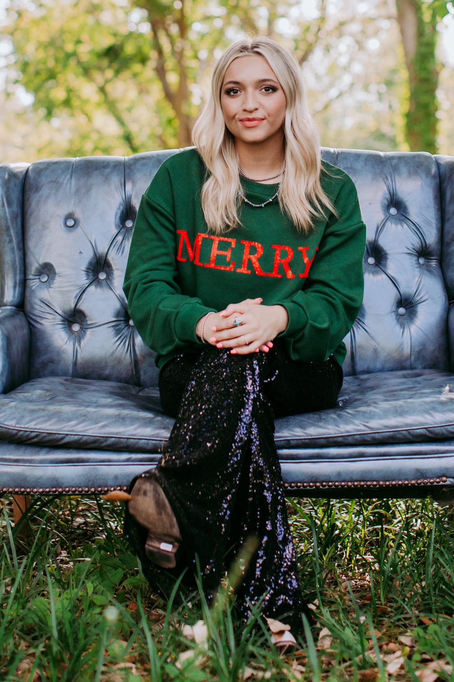 MK455 Merry Christmas Sweatshirt - Green