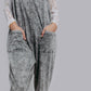 MK470 Acid Washed Jumpsuit - Gray