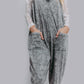 MK470 Acid Washed Jumpsuit - Gray