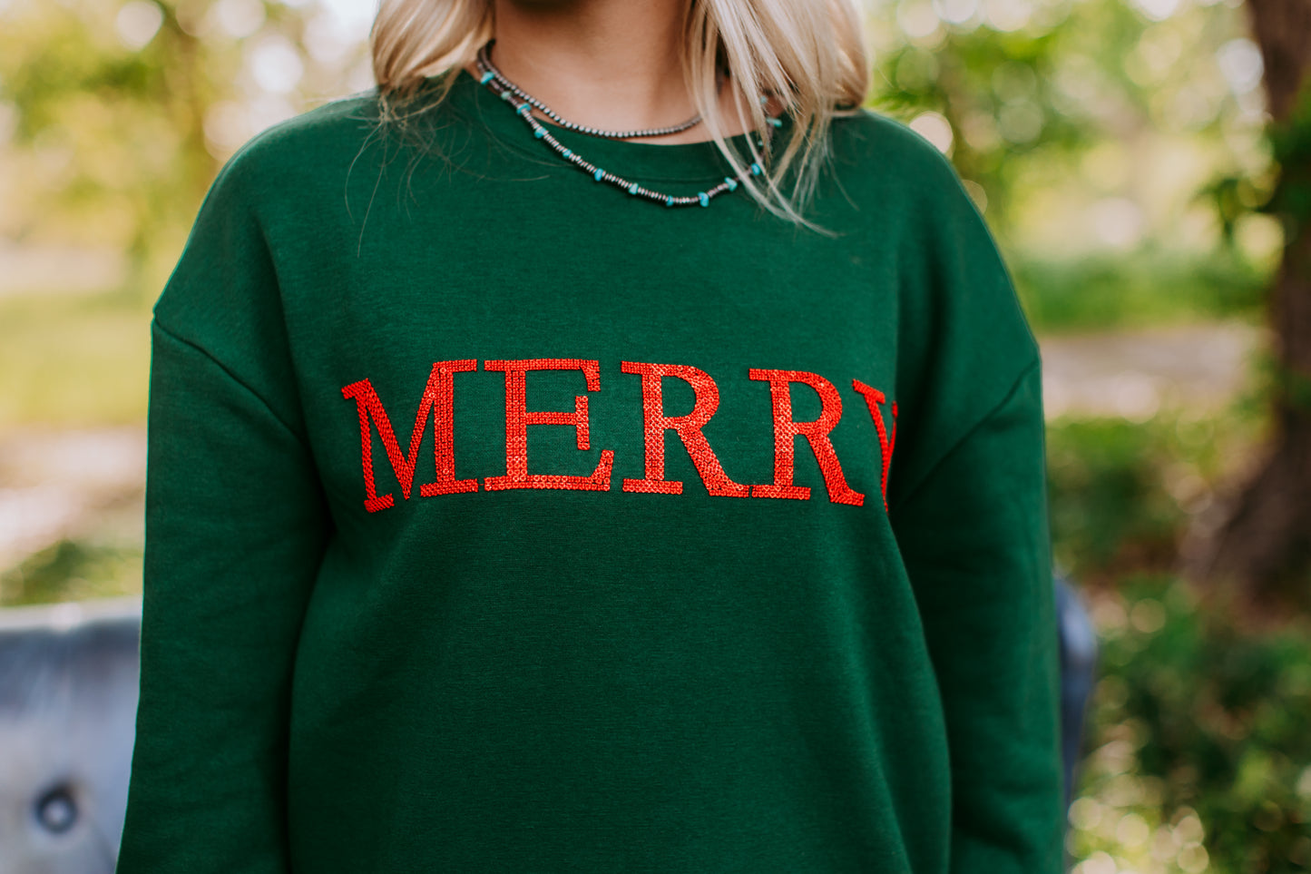 MK455 Merry Christmas Sweatshirt - Green