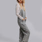 MK470 Acid Washed Jumpsuit - Gray