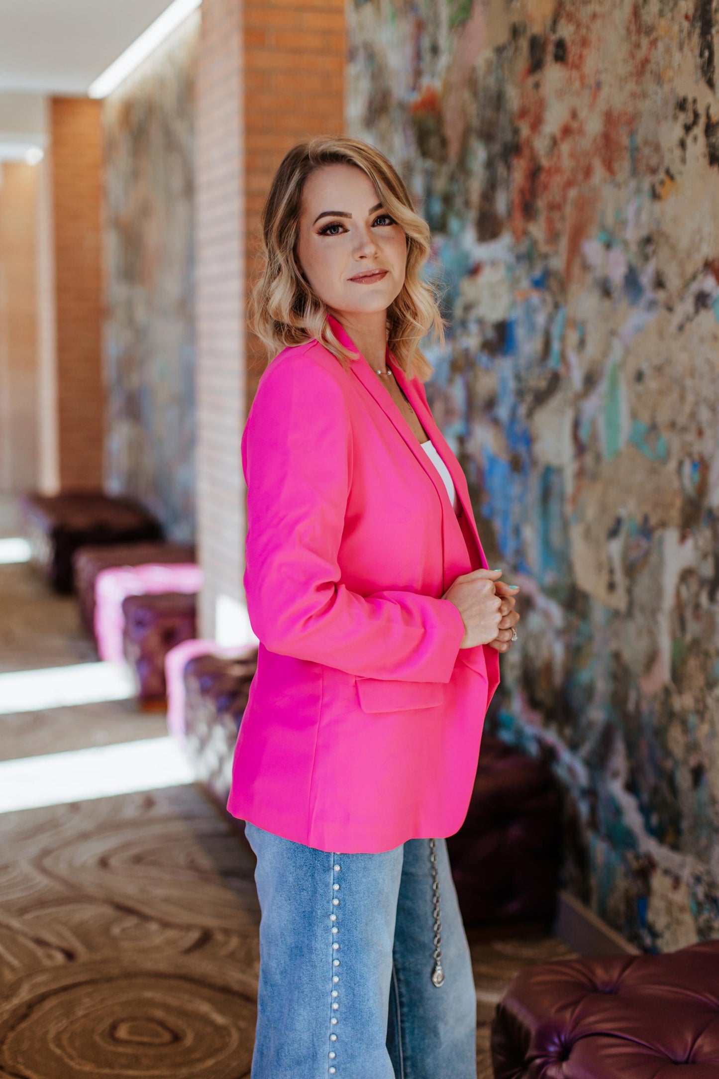 MK183 Boss Lady Blazer - Hot Pink