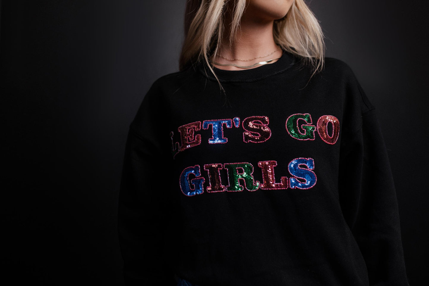 MK558 Lets Go Girls Fleece Sweatshirt - PLUS