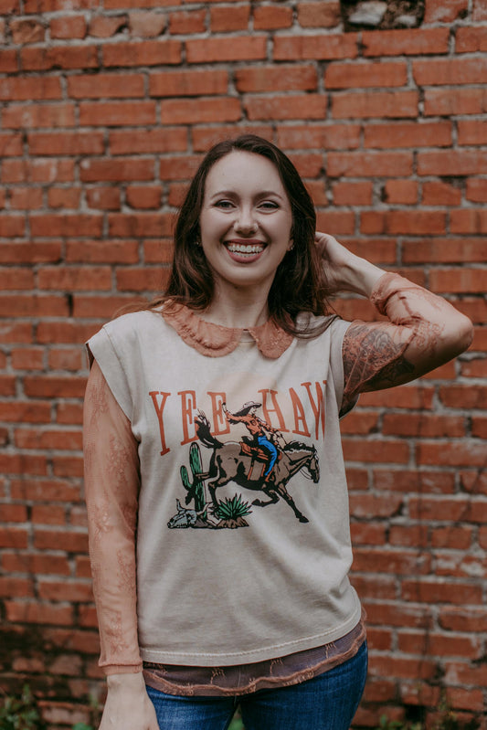 MK710 Yew Haw Cap Sleeve Tee
