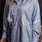 MK551 Wild Horses Pearl Snap Gold Foil Button Down Shirt