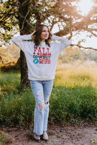 MK446 Fall for a Cowboy Reversible Sweatshirt