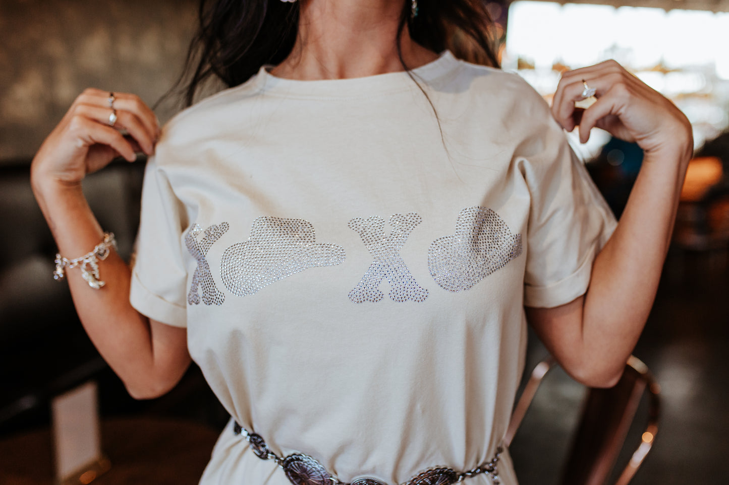 MK383 XOXO T Shirt Dress