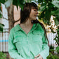 MK316 Quinn Double Gauze Oversized Button Shirt - Green