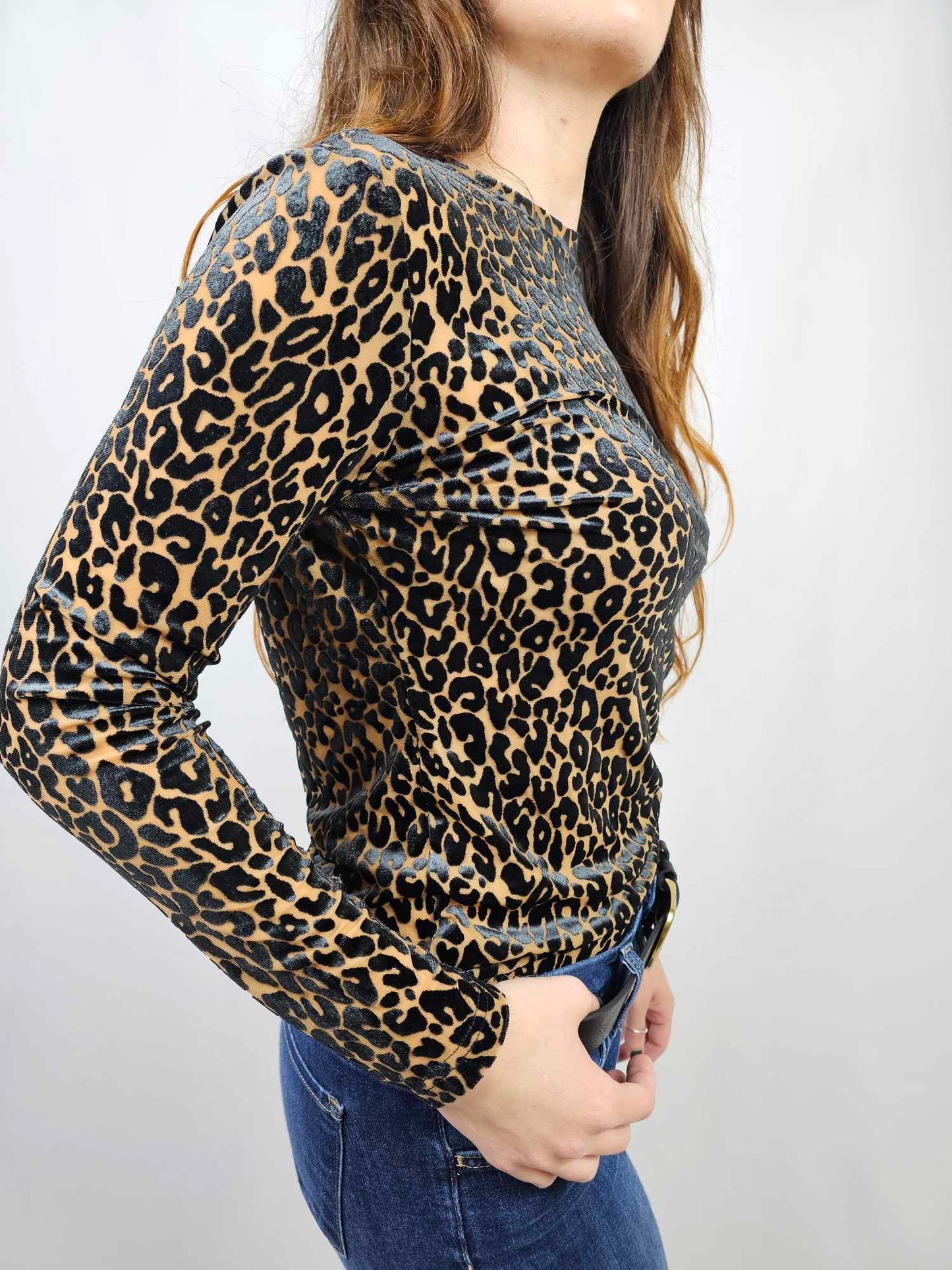 MK606 3D Leopard LS Mesh Top- PLUS