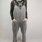 MK470 Acid Washed Jumpsuit - Gray