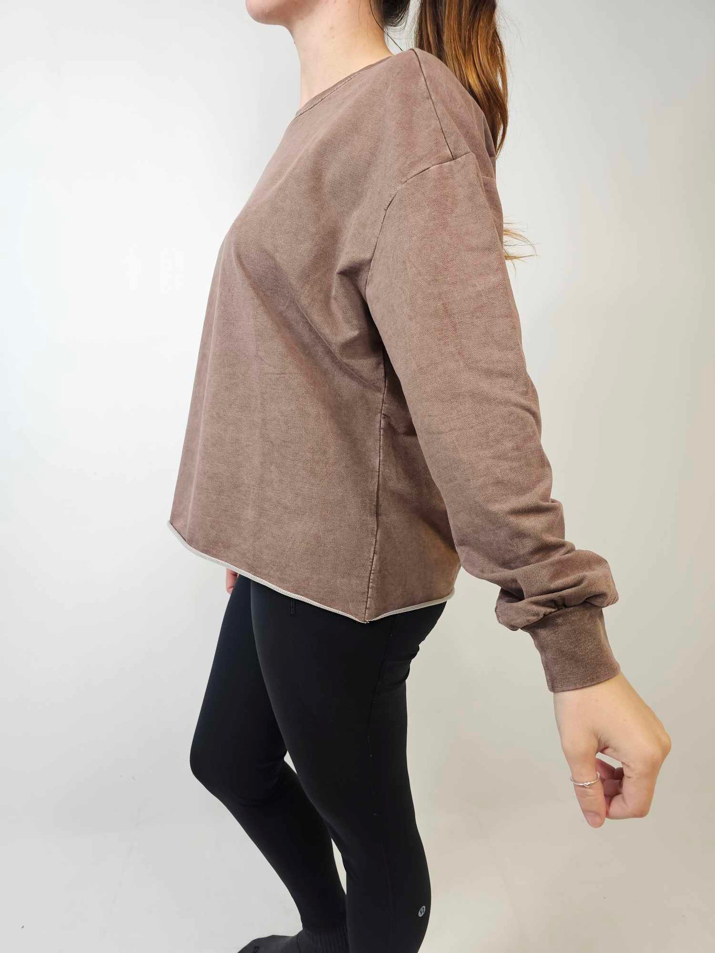 MK584 Long Sleeve Sweatshirt -Rust Brown