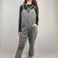 MK470 Acid Washed Jumpsuit - Gray