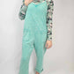 MK470 Acid Washed Jumpsuit - Turquoise