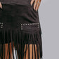 MK670 Stud Fringe Skort